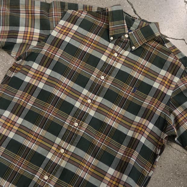 Polo 폴로 그린체크 반팔셔츠