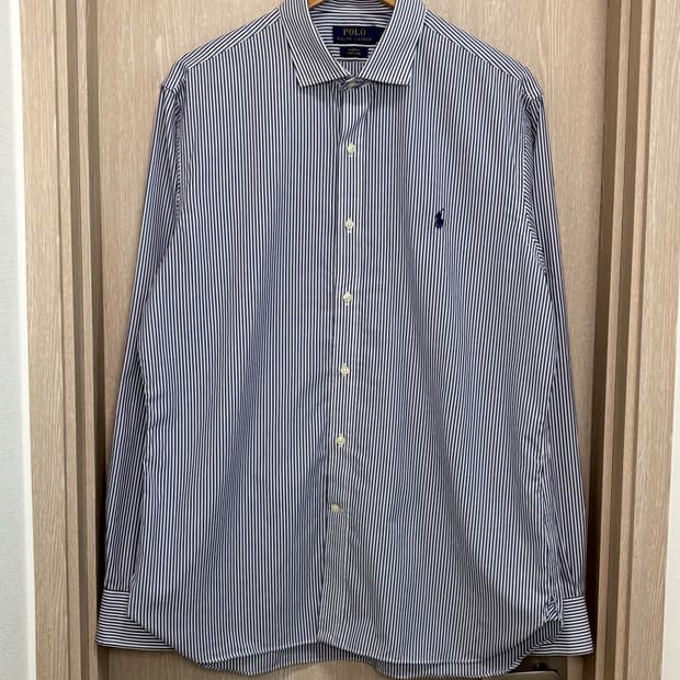폴로 슬림핏 이지케어 스트라이프셔츠43/110