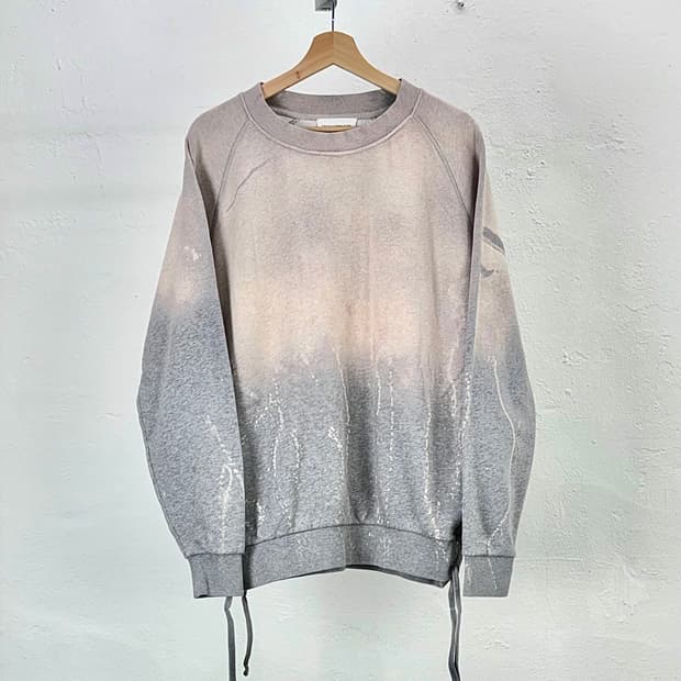 페이스 커넥션 페이디드 이펙트 코튼 케이프 스웨트 셔츠