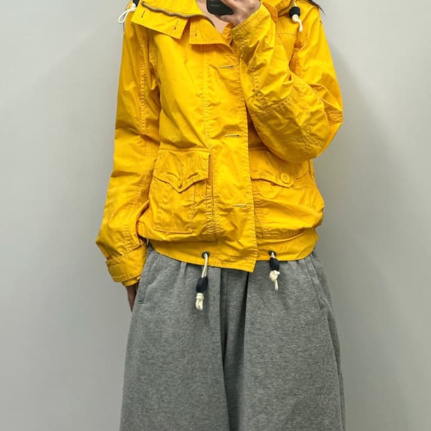 폴로 랄프로렌 유틸리티 옐로우 후드 자켓