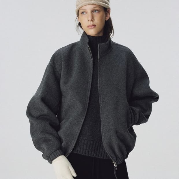 (새상품) 낫띵리튼 블루종 Plaza zip blouson 다크그레이