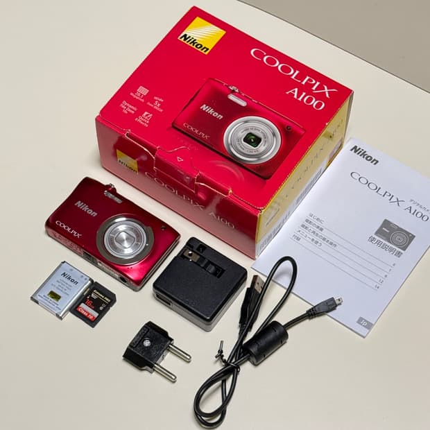 소프트포커스🫧 니콘 쿨픽스 A100 빈티지 디카 디지털카메라 레드