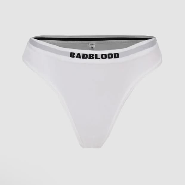 배드블러드 스몰 로고 브리프 - 화이트 S
