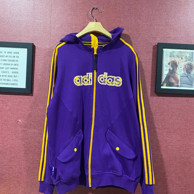 아디다스 NBA 후드 트랙탑 퍼플