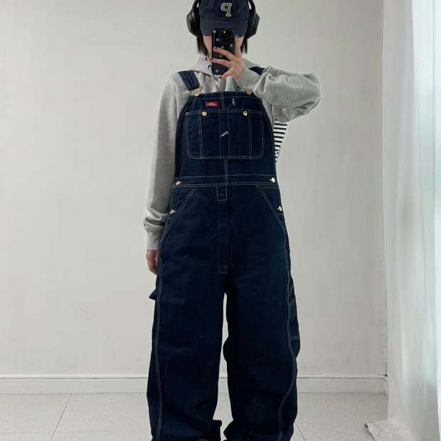 디키즈 데님 오버롤