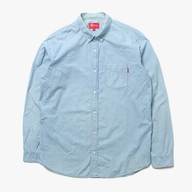 슈프림 블루 스트라이프 셔츠