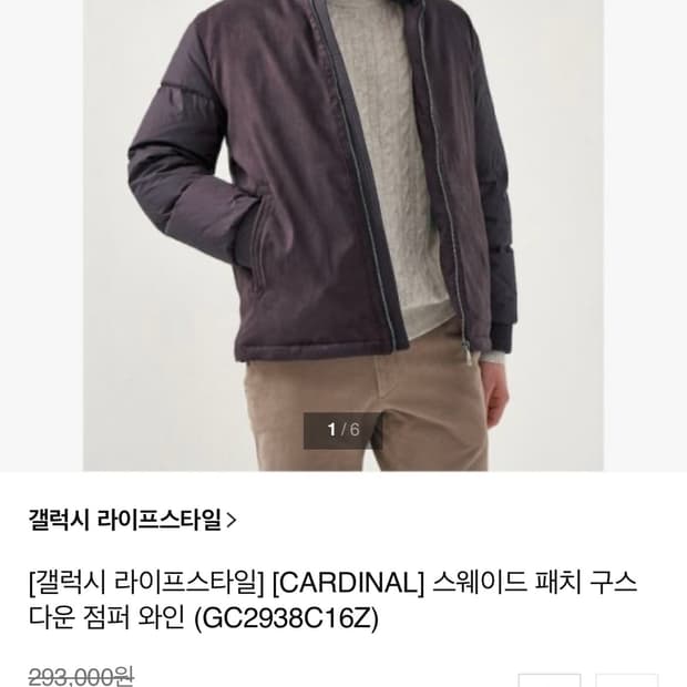 [100] 갤럭시 스웨이드 구스패딩