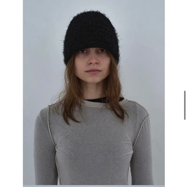 낫띵에브리띵 헤어리 비니 블랙