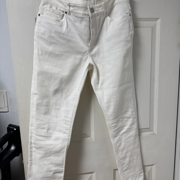 로로피아나 화이트 데님 팬츠 48