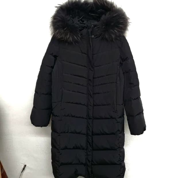 나이스클랍 블랙 롱패딩 95 66사이즈 덕다운 라쿤퍼