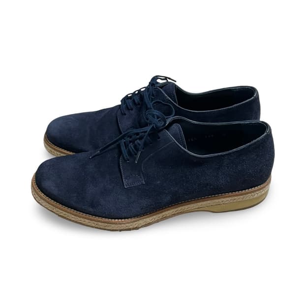 프라다 블루 스웨이드 레이스 업 옥스퍼드 슈즈