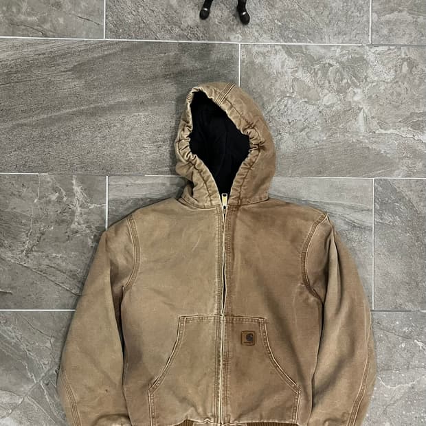 (L) 칼하트 후드 덕 액티브 보이즈 자켓 YYJ130 BRN 브라운