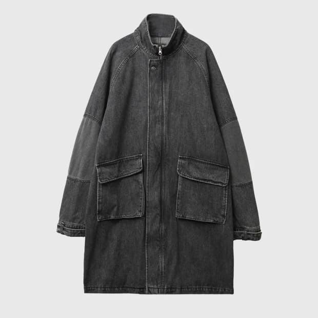 999휴머니티 오버사이즈 데님 피쉬테일 자켓