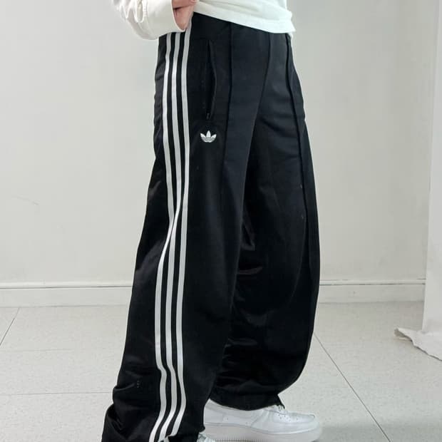 아디다스 블랙 파이어버드 져지 팬츠 