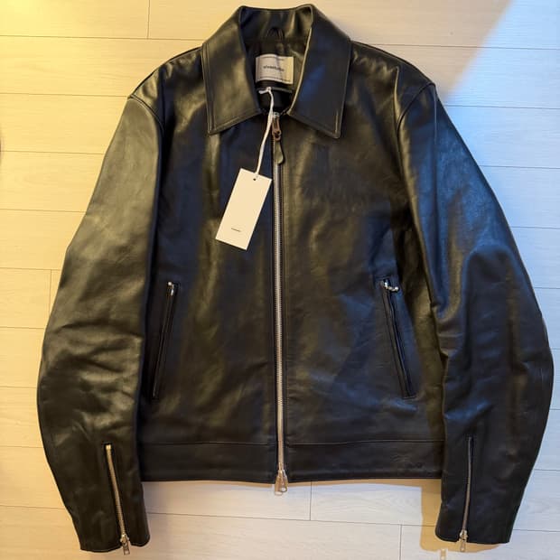 비바스튜디오 말 가죽 싱글 자켓 XL