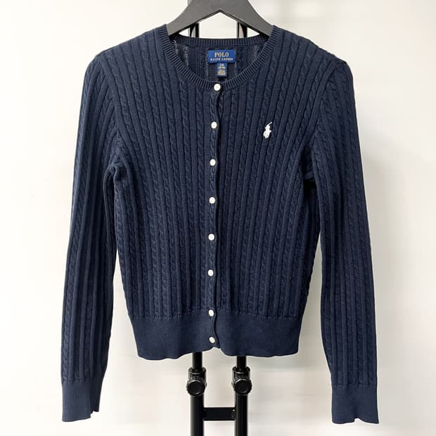 폴로 랄프 로렌 베이직 포니 케이블 가디건