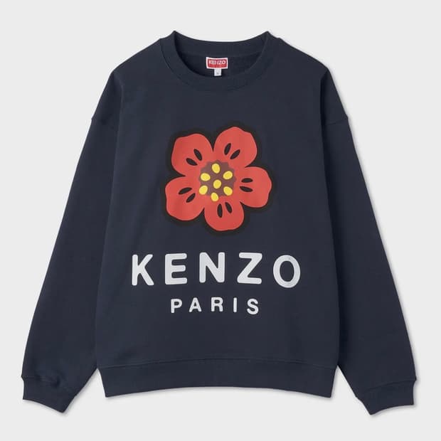 KENZO 보크 플라워 맨투맨 미드나잇 블루