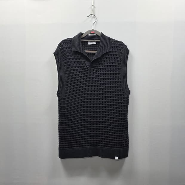 0034 커버낫 카라 니트 베스트 S 펀칭 니트 조끼 23년 여름 남녀공