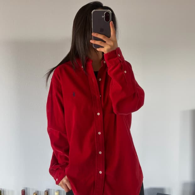 [L]폴로 랄프로렌 레드 코듀로이 셔츠