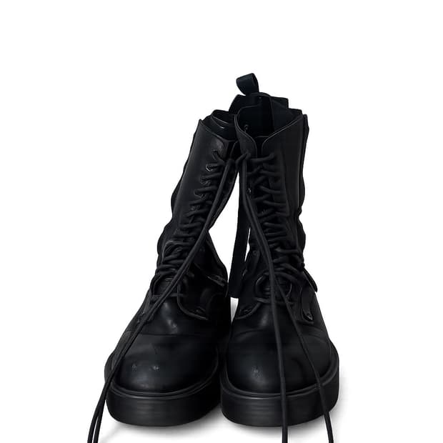 Ann Demeulemeester 레이스업 레더 부츠