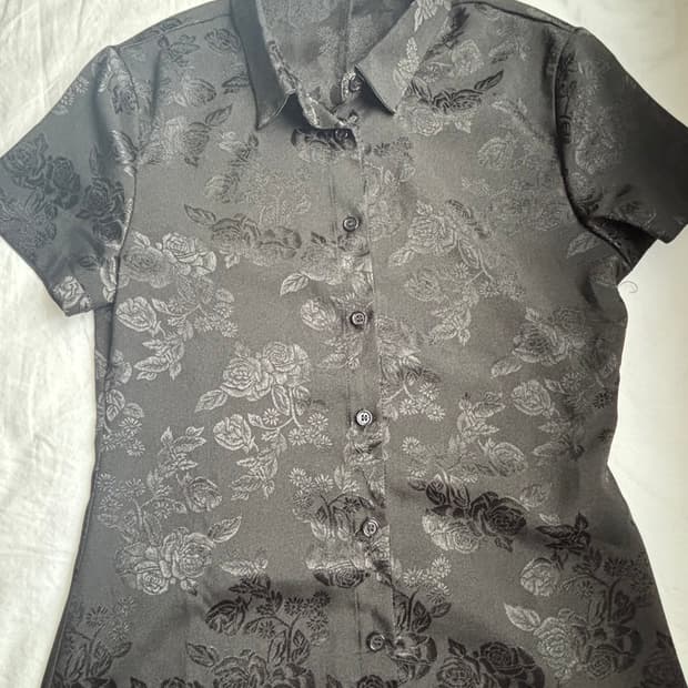 Jacquard shirt one-piece
