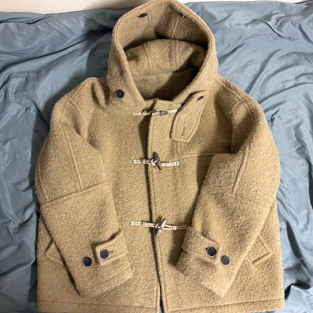 엘무드 더플 후드 코트 올리브 48사이즈