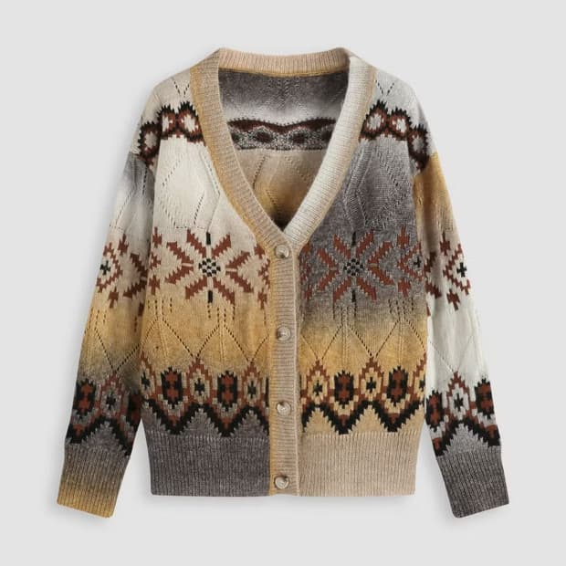 사이다 에스닉패턴 가디건 L