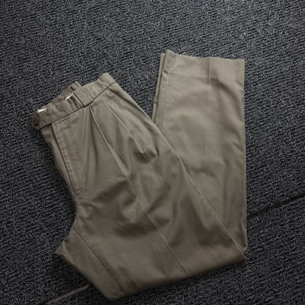 90s 입생로랑 아카이브 와이드핏 브라운 치노 팬츠 1762