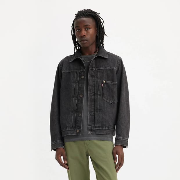 리바이스 흑청 트러커 자켓 m사이즈 판매합키다