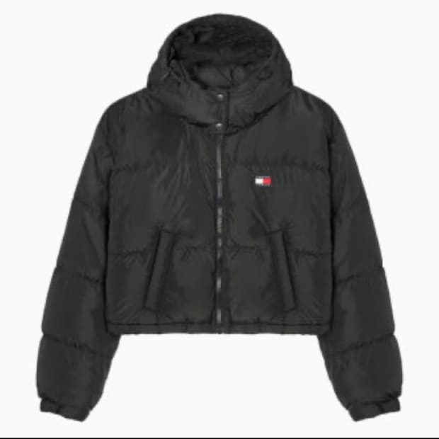 타미힐피거 숏패딩 블랙 푸퍼 (새상품)