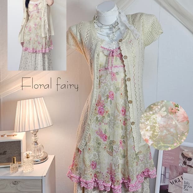 Floral fairy mori look style set