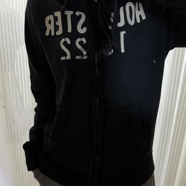 홀리스터 블랙 후드집업 m