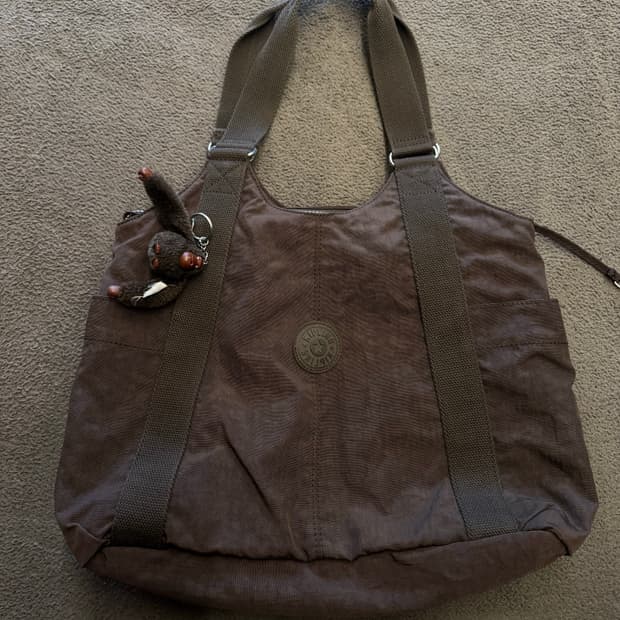 키플링 빈티지 브라운 쇼퍼백 대장급 처분 