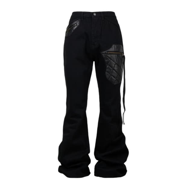 에모스탠스클럽 레더 패치 플레어 진 2사이즈