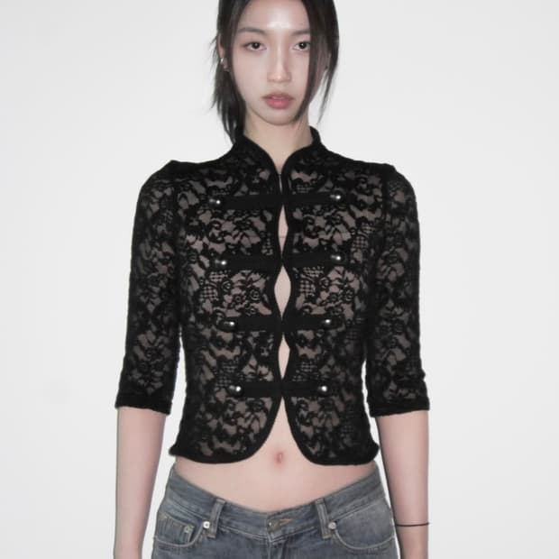 아람하우스 나폴레옹 레이스 자켓 블랙