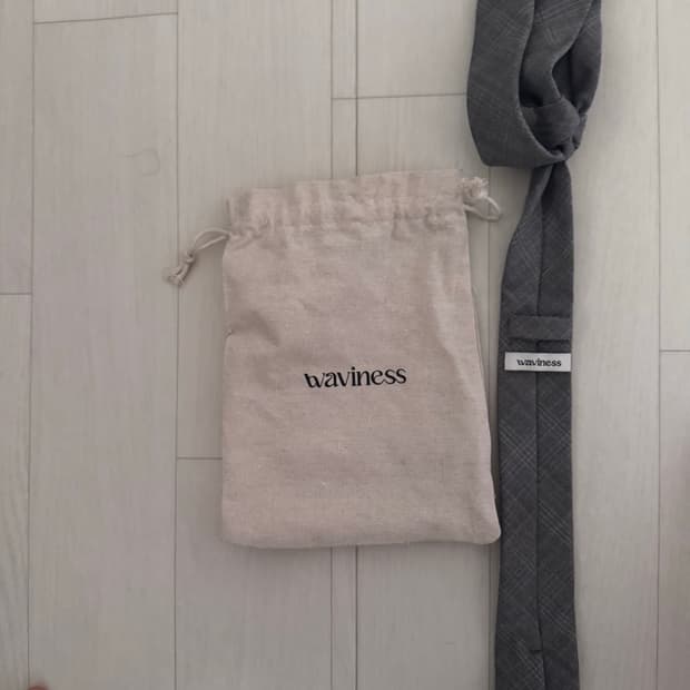 웨이비니스 울 타이 그레이 스트라이프