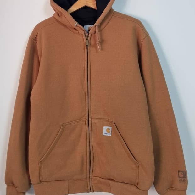 오버핏 S) 칼하트 레인디팬더 브라운 써멀 후드집업