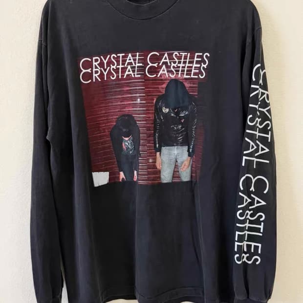 빈티지 00s Crystal Castles 티셔츠