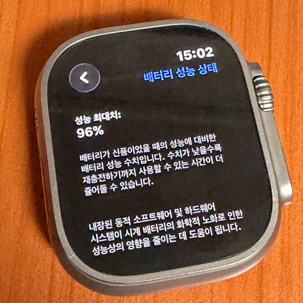 애플워치 울트라 2세대 내추럴 티타늄 (배터리 96%)