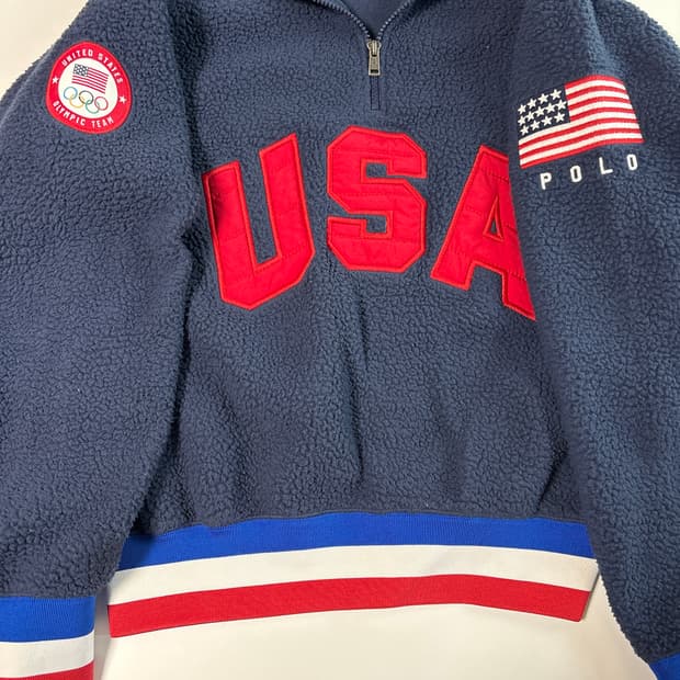 폴로랄프로렌 폴로 2022 미국 USA 반집업 플리스