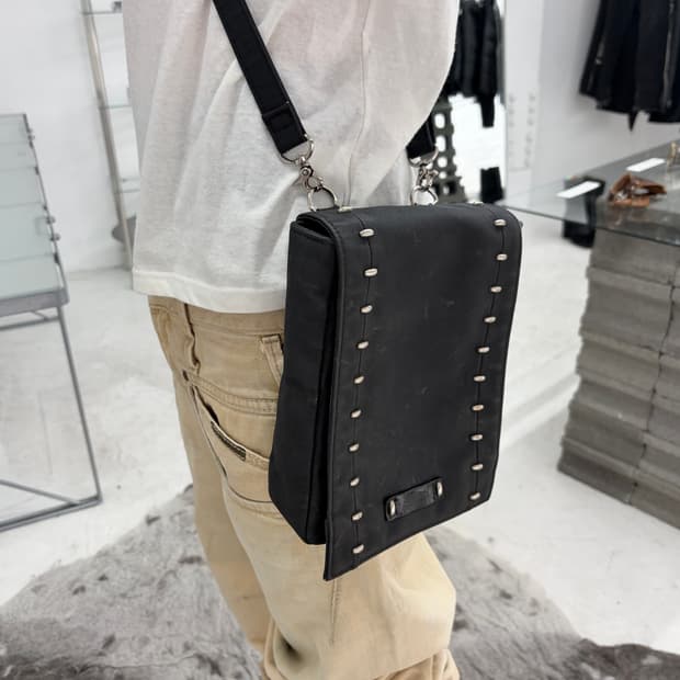 장폴고티에 스터드 패브릭 크로스백