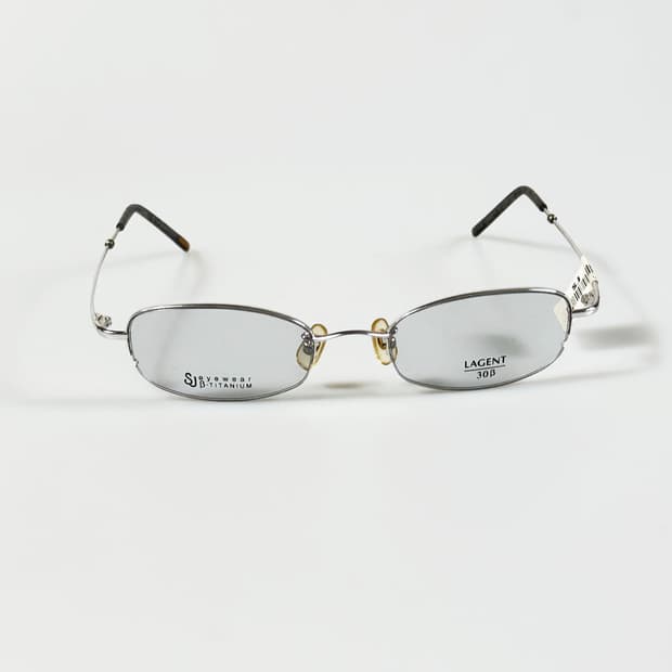 서전 SJ LAGENT 실버 티타늄 반무테 빈티지 안경