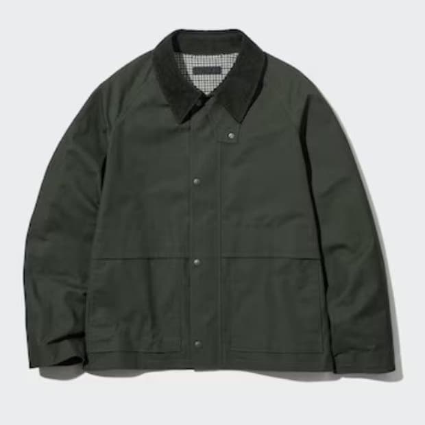 유니클로 유틸리티 쇼트 블루종 올리브 XL