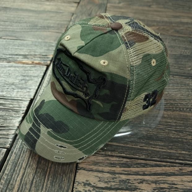 [본더치] 빅로고 카모 트러커캡 메쉬캡 M18258