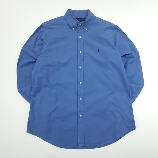 CN915 L 폴로 랄프로렌 QR 블루 긴팔 셔츠 남방