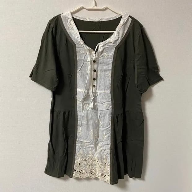 일본 빈티지 모리걸 하구미 레이스 바선생 원피스