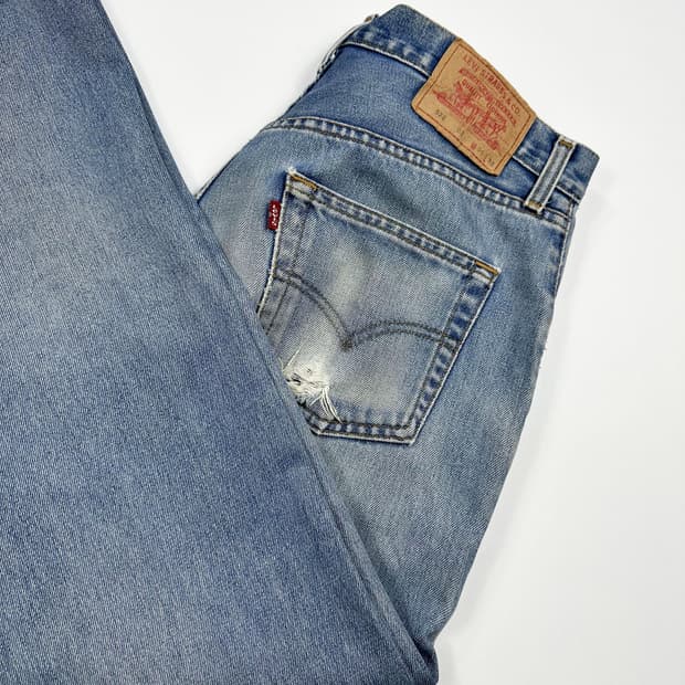 리바이스 522 오리지널 레트로 워싱 데님 팬츠 (33인치)