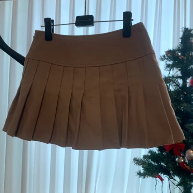 플리츠 로우라이즈 스커트 새상품