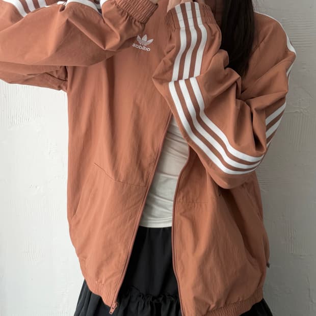 Adidas 아디다스 살구오렌지 사이드라인 락업 트랙자켓  