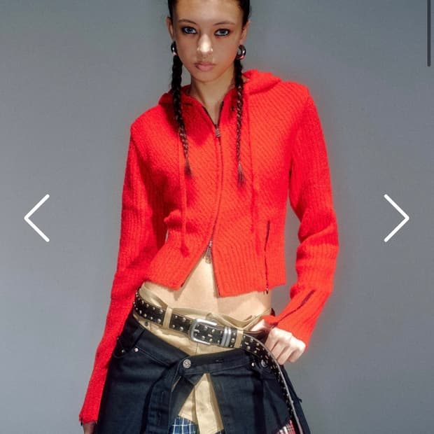 베이컨트 아카이브 모로 니트 집업 m 사이즈